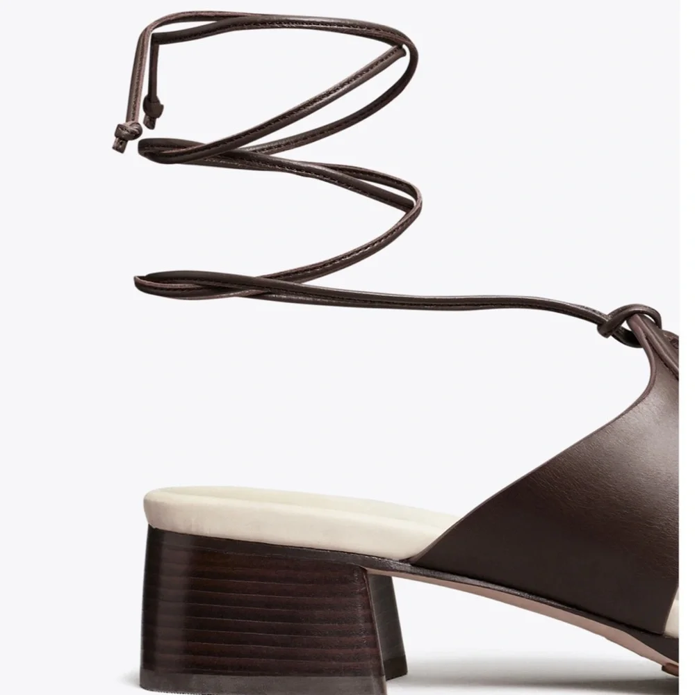 Tory Burch  BOMBÉ MILLER HEEL SANDAL In Coconut & New Ivory Size 11 NIB - Picture 4 of 5